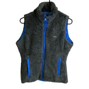 Patagonia Los Gatos Vest Womens Medium Blue Reversible Outdoors Hike Full Zip